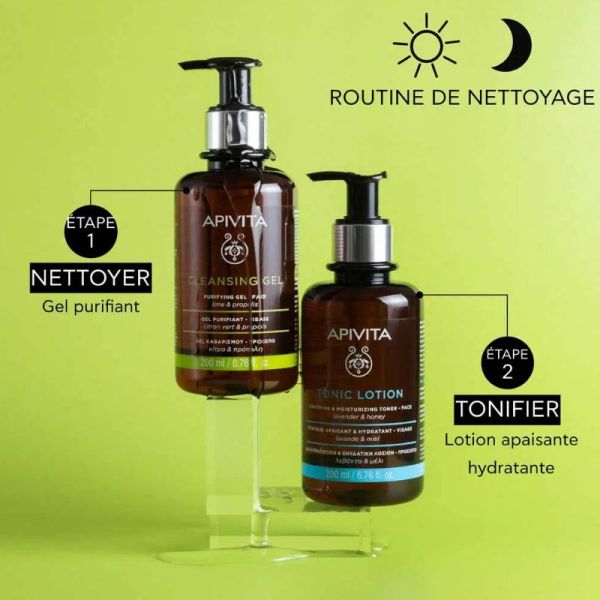 Apivita gel purifiant Cleansing gel pour le visage 200ml