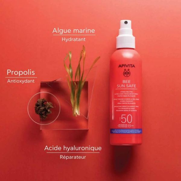 Apivita Bee Sun Safe Spray SPF50 ultra léger hydra fondant 200ml