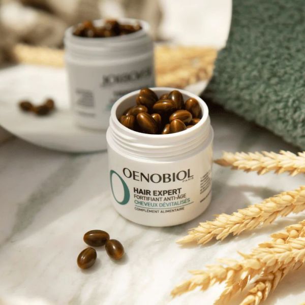 Oenobiol Hair Expert fortifiant anti-âge cheveux dévitalisés 2x30 capsules